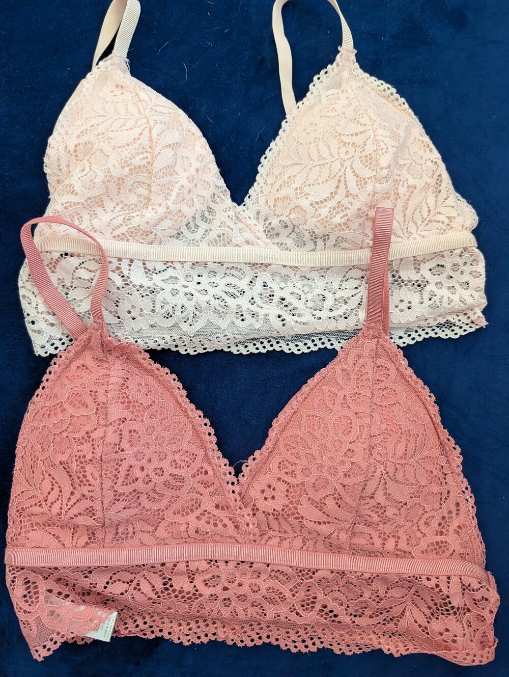 Lace Bralette - Pink & Blush - Unbranded